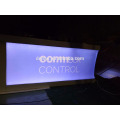 wooden modular exhibition reception desk with lighting effect for trade show